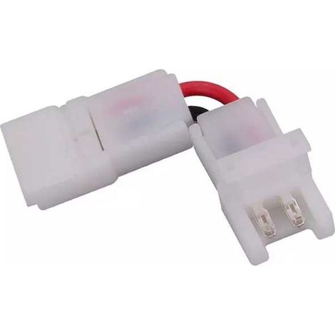 V-TAC 2658 90°-Winkelverbinder für 8-mm-LED-Streifen mit 2-poligem Clip und Anschlüssen für einfarbige LED-Streifen (1/3)