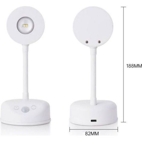 Lampe murale d'intérieur rechargeable sans câblage spot LED intelligent avec capteur de corps humain lumière d'illumination télécom (1/4)