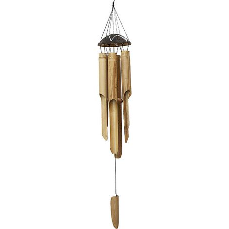 Campanelli a vento in bambù, mobile decorativo, tubi sonori, campanelli da giardino rilassanti, campanello Feng Shui, 60 cm