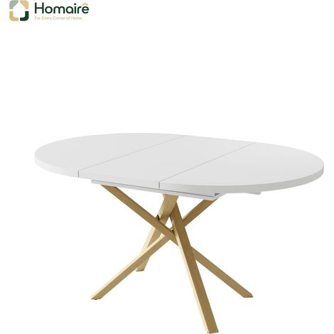 Esstisch weiß en Weiß 140 x 100 x 76 cm HOMAIRE (1/5)