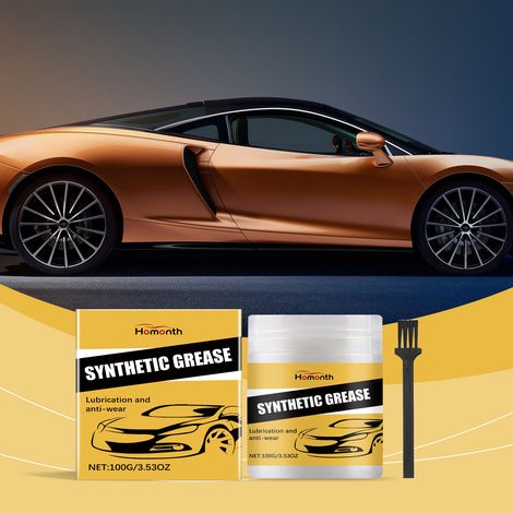 Automotive care grease, multi-functional lubricant for car parts maintenance, wheel and axle cleaning -- 100g + brush -- BIEMMEDUE (1/5)