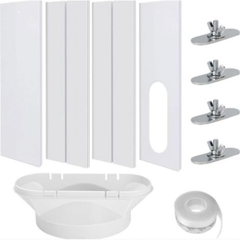 Kit Calfeutrage Climatiseur, 4PCS Joint de Fenetre Climatisation Réglable, Calfeutrage Fenetre Climatiseur, Kit Fenetre Climatiseur Mobile, Adaptateur Tuyau Climatiseur Mobile 13cm (1/5)