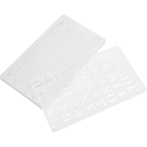 Pochoir Alphanumérique Creux Réutilisable pour Peinture Ensemble de 24 (1/5)