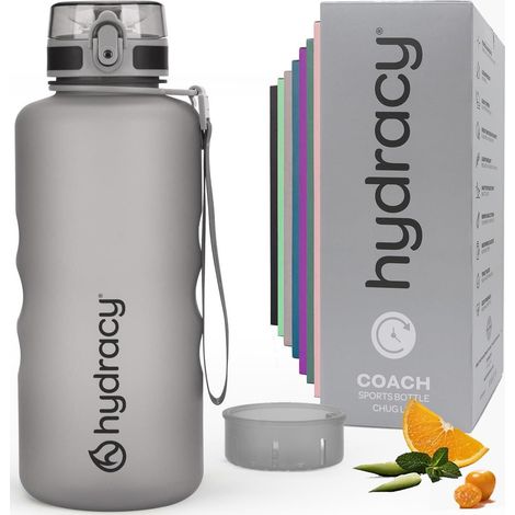 Trinkflasche BPAfrei Fruchteinsatz 2L Schnelltrink Silbergrau (1/5)