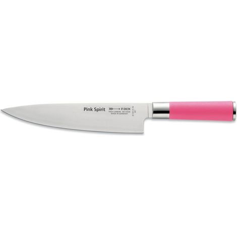 F. DICK Pink Spirit Couteau de chef DICK lame 21 cm couteau de cuisine manche inox rose