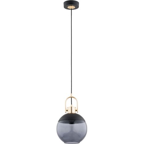 Suspension boule fumée noir or E27 15W Hilto Alfa (1/3)