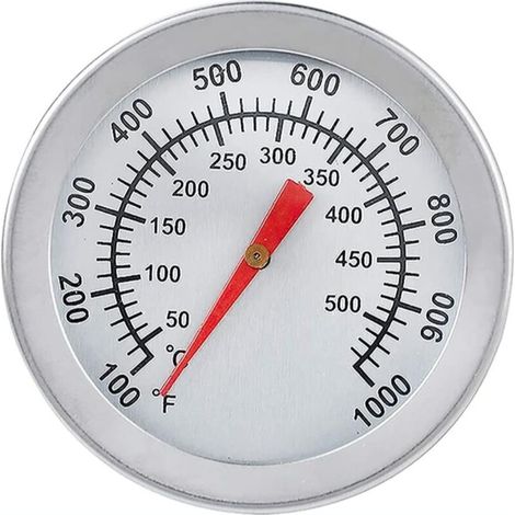 Thermomètre pour Barbecue, Thermomètre de Four en Acier Inoxydable Max 500°C/1000°F Affichage analogique Thermomètre pour Four, Four à Pizza, Four à Bois (1/5)