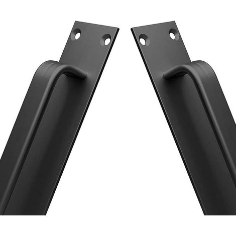 Rectangle Poignée Porte Coulissante 4 x 20 cm, Poignee de Baie Vitree Coulissante Noir, Poignée de Porte en Aluminium Spatial, Contient 6 Vis pour Portes, Armoires, Entrepôts (1/5)