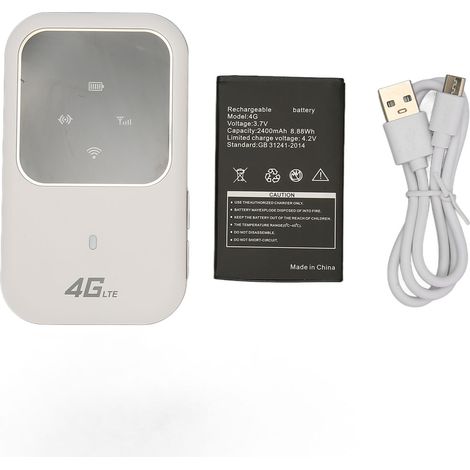 Tragbarer 4G-WLAN-Router, hohe Geschwindigkeit, unterstützt 10 Benutzer, leichtes Mini-LTE-Modem für Computer und Smartphone