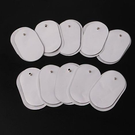Lot de 10 électrodes de rechange pratiques en gel pour appareil TENS (électrostimulation transcutanée).-AquaForge (1/5)