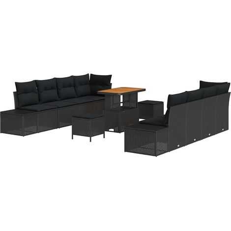 Maison Exclusive - Gartensofa-set mit Kissen Schwarz 90 x 55 x 71 (1/5)