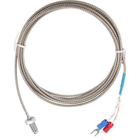 2 m langes M6 BSW-Schraubgewinde-Temperaturmesssondenkabel vom Typ K (Thermoelement) (1/5)