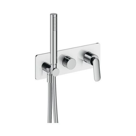 Façade mitigeur bain/douche 2 sorties chromé - CRISTINA ONDYNA FL60251 (1/2)