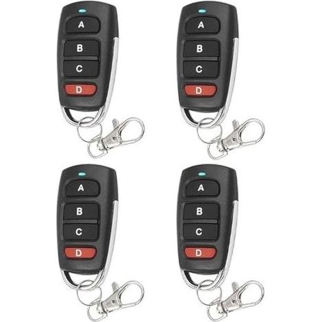 Applicable Lot De 4 TéLéCommandes Universelles Sans Fil 433 Mhz Pour Porte De Garage, Porte De Garage, Porte De Garage, Porte éLectrique (1/5)