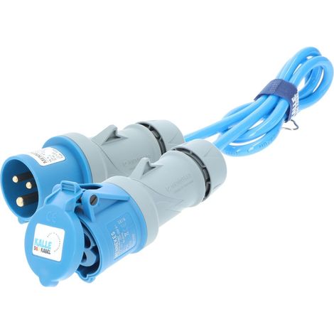 Kalle Verlängerungskabel CEE 230V 16A 2,5mm² Extreme Blau IP44 1,5 Meter (1/4)