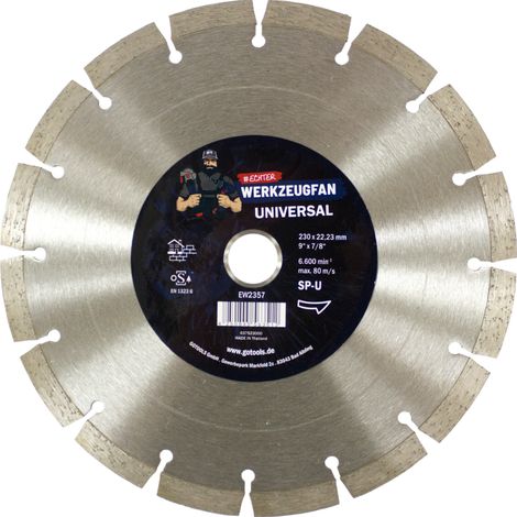 Echter Werkzeugfan Diamanttrennscheibe Universal SP-U 230 mm
