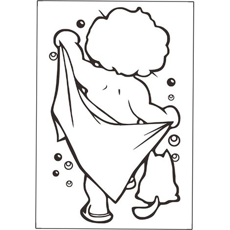 1 Autocollant mural motif Baby Shower, décalque imperméable amovible pour salle de bain, carrelage, fenêtre (1/5)