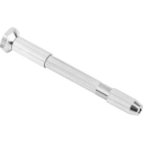 Handbohrmaschine aus Silber mit 10 HHS-Bohrern, Bohrwerkzeug zur Reparatur von Leiterplatten und Uhren (1/5)