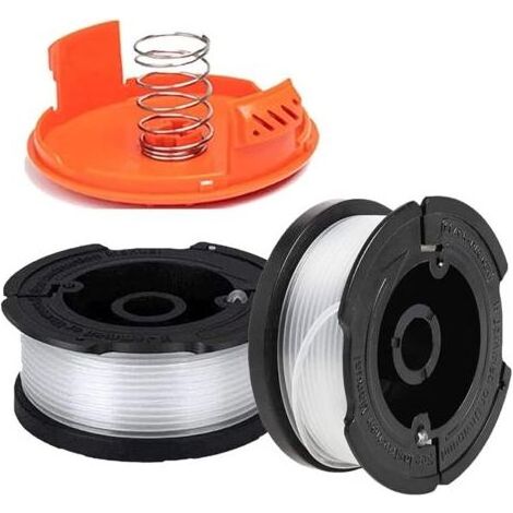 Pair Bobine Fil Nylon Pièces de Rechange Coupe Bordure Black et Decker A6481 A6485 AF-100 (Longueur du Fil 9,1m Diamètre ⌀1,65mm) (Black & Decker AF-100, 2 Pièces) (1/5)