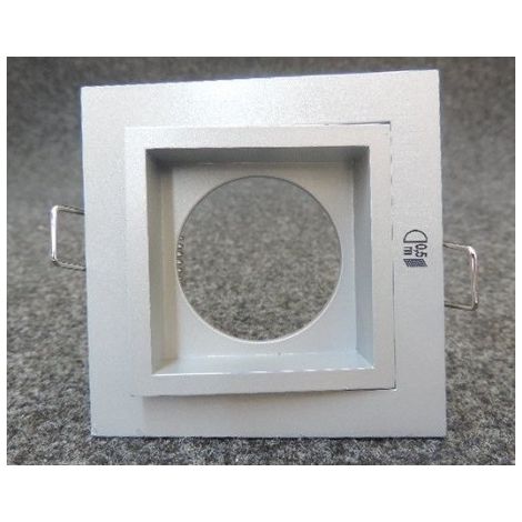 Spot encastré métal gris alu orientable carré 82x82mm pour lampe 35W max sans alim PAULMANN 93723