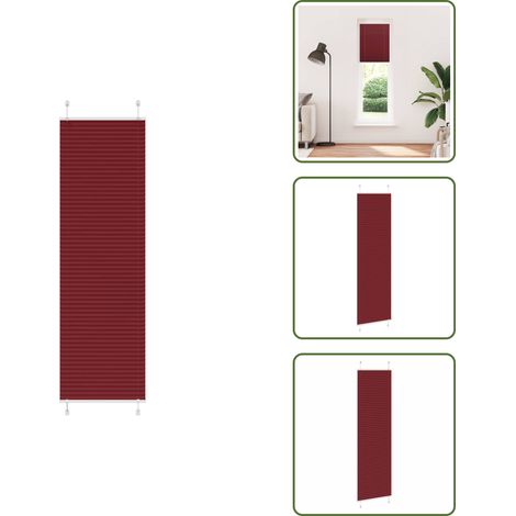 Plissee Bordeauxrot 65x200 cm Stoffbreite 64,4 cm Polyester - Plissee - Plissees - Faltrollo - Jalousie (1/5)