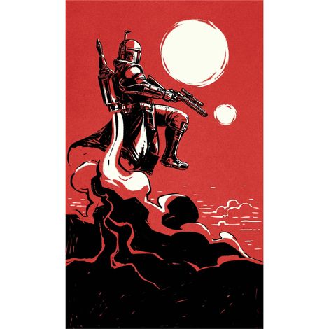 Komar Wandtapete - Star Wars Boba Fett The Bounty Hunter - 250 x 150 cm - Vlies (1/3)