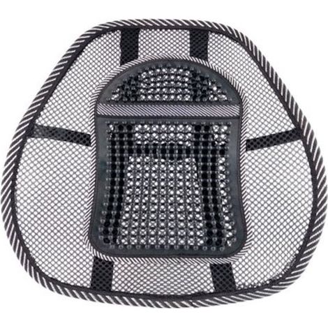 Dossier de soutien lombaire en maille pour voiture avec massage du dos et respirabilité, coussin de dossier de bureau, soutien lombaire pour siège d'été, ultra-léger et fin. (1/2)