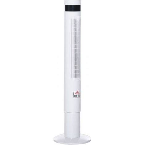 EASYCOMFORT Ventilatore a Colonna Piantana Rotonda, Oscillante 85° con Telecomando e Timer 12h, 3 Velocità e 3 Programmi, Bianco, 50W, 30 x 110cm