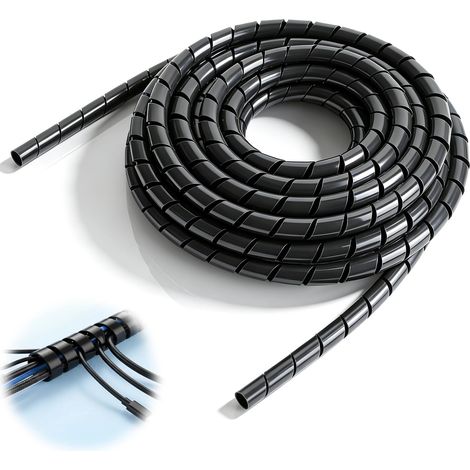 Spirale de câble 8 mm x 12 m Noir (1/5)