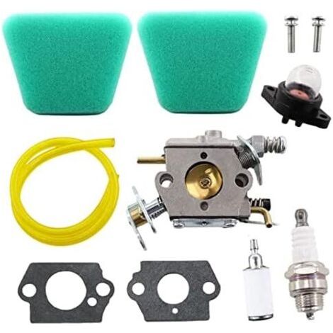 Carburateur avec filtre à air et à essence pour Partner 350 351 370 371 390 420 Poulan 2050 2055 2115 2150 2175 2250 McCulloch Mac Cat 335 436 440 41 Tronçonneuse