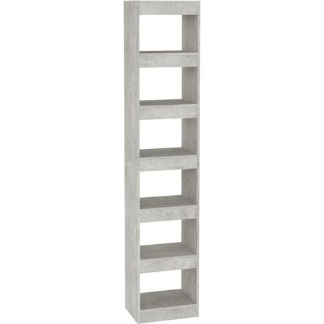 Maison Exclusive - Bücherregal/Raumteiler Betongrau 40x30x198 cm
