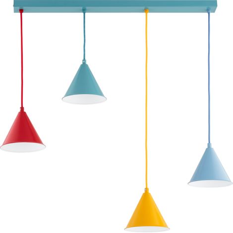 Suspension minimaliste multicolore 4xE27 GANNA Alfa (1/3)