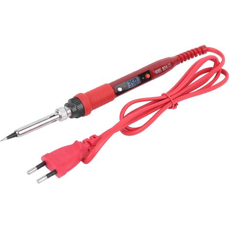 Elprico Lötkolben, 110-240V 80W Temperatureinstellbares digitales Lötgerät mit LCD-Bildschirm (EU-Stecker)