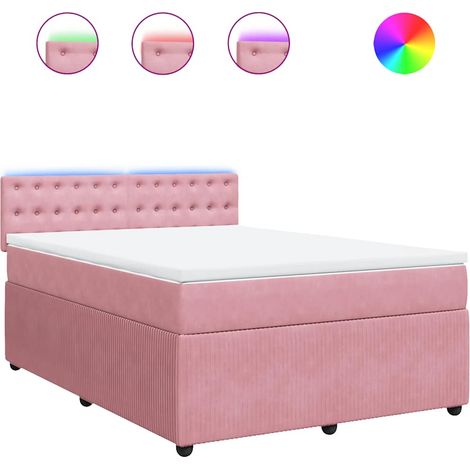 Maison Exclusive - Boxspringbett mit Matratze Rosa 160x200 cm Sam (1/5)