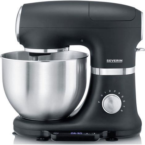 Severin KM3898 Impastatrice Planetaria 5.5 Litri 1000W in Nero per Cucina Alternativa e Ricette Perfette (1/5)