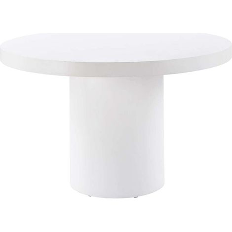 Mesa redonda acabado microcemento blanco, 75cm(alto ) 120cm(ancho) 120cm(largo) (1/5)