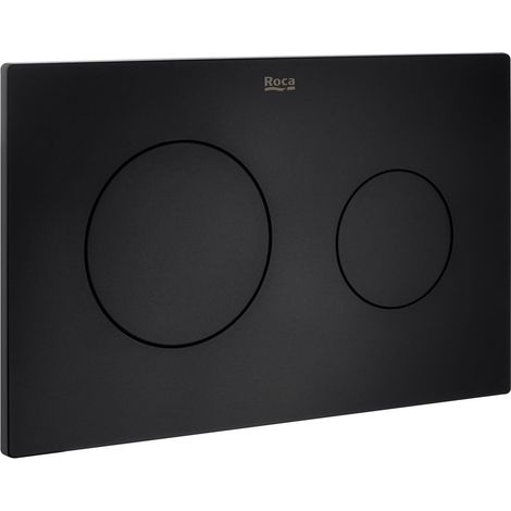 Placa de control de doble descarga DUPLO ONE, NEGRO MATE, ROCA, Ref.A890189206 (1/4)