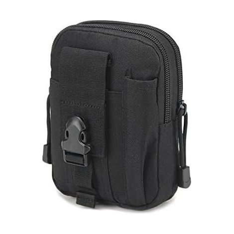 Sac Tactique MOLLE Compact en Nylon Résistant, Pochette de Rangement Multi-Poches pour Randonnée, Camping et Voyage (1/5)