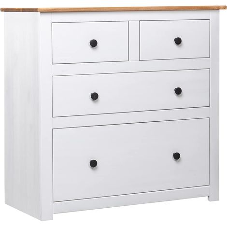 Sideboard Weiß 80x40x83 cm Kiefernholz Panama