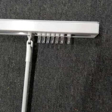 Vorhangzubehör 12 Zoll weißes Jalousienstangen-Set (2-teilig) mit Haken + Drehmechanismus (Langlebige Ausführung) (1/5)