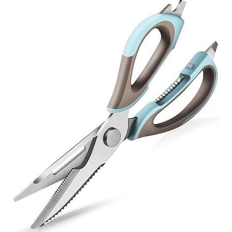 Tijeras de cocina: tijeras multifuncionales de acero inoxidable para cortar huesos de pollo y alimentos a la barbacoa. (1/5)