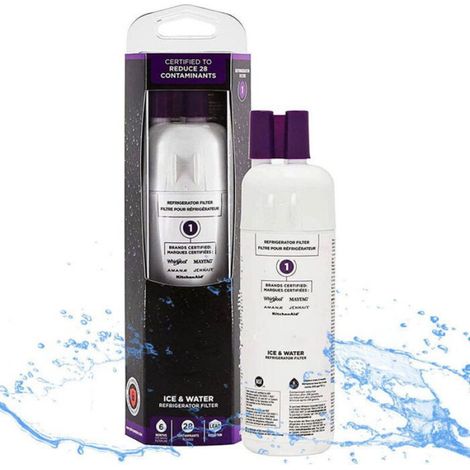 Filtre Réfrigérateur EDR1RXD1 - Filtre À Charbon Actif Pour Eau Et Glace - Compatible Réfrigérateurs Côte À Côte / Congélateur Supérieur / Inférieur - 1 Pièce (1/4)