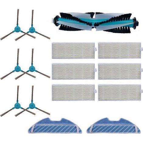 Filtre HEPA, chiffon de nettoyage, rouleau principal, brosse latérale et aspirateur robot spa de rechange pour modèles 1290 et 1390. (1/5)