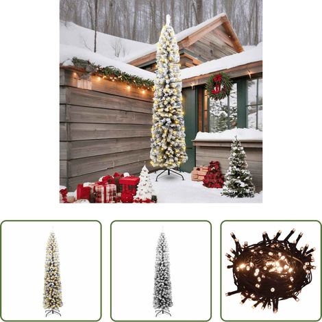 LED-Weihnachtsbaum - Künstlicher Weihnachtsbaum mit 300 LEDs mit Ständer Grün 240 cm (1/5)