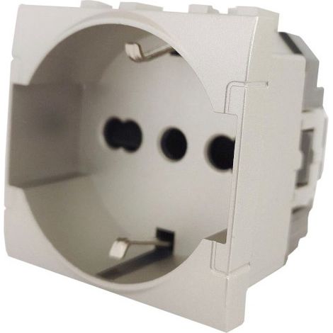 Presa schuko 10/16A compatibile con living light international air prese spina 2P presa elettrica a muro spina silver