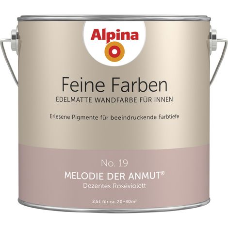Alpina Feine Farbe No 19 2,5 l Dezentes Roséviolett Melodie der Anmut (1/4)