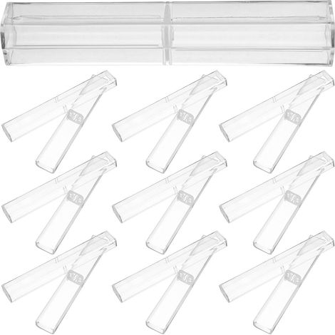 transparente pour crayons et stylos lot de 10 carrée en
