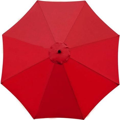 Replacement umbrella fabric - Replacement parasol cover - Anti-ultraviolet - Replacement fabric for outdoor parasol - Replacement sunshade canopy (red, 2.7 m, 8) (1/3)