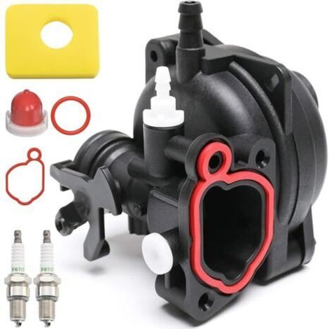Vergaser-Kit, kompatibel mit Brigg Stratton 799583 591160 593261 591110, Motorteile und Zubehör, Vergaser-Ersatzluftfilter (Bonuszubehör im Lieferumfang enthalten)