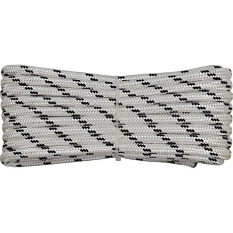 Corderie Italiane 006000754 Treccia mare multiuso giardino e fai da te, stabilizzato ai raggi U.V. resistente a intemperie e agenti atmosferici, 12 mm, 10 mt, colore bianco con spia blu (1/4)